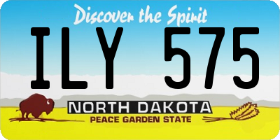 ND license plate ILY575