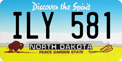 ND license plate ILY581