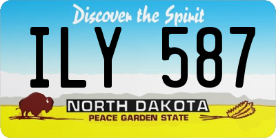 ND license plate ILY587