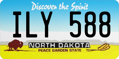 ND license plate ILY588