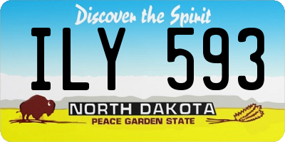 ND license plate ILY593