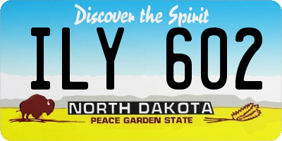 ND license plate ILY602