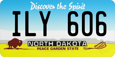 ND license plate ILY606