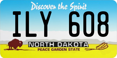 ND license plate ILY608