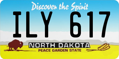 ND license plate ILY617