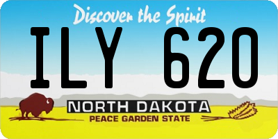 ND license plate ILY620