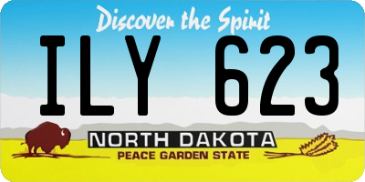 ND license plate ILY623