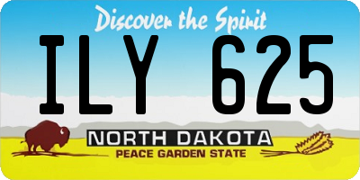 ND license plate ILY625