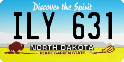 ND license plate ILY631