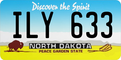 ND license plate ILY633