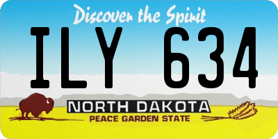 ND license plate ILY634