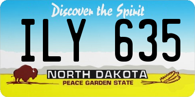 ND license plate ILY635