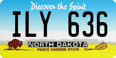 ND license plate ILY636