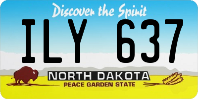 ND license plate ILY637
