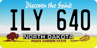 ND license plate ILY640
