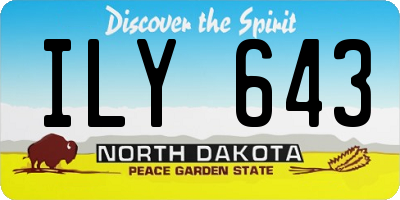 ND license plate ILY643
