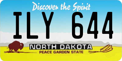 ND license plate ILY644