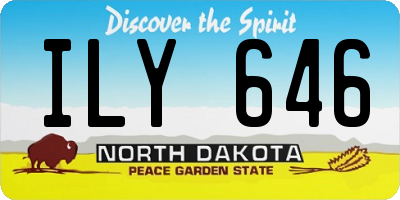 ND license plate ILY646