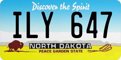 ND license plate ILY647
