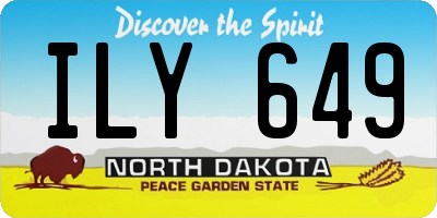ND license plate ILY649