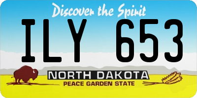 ND license plate ILY653