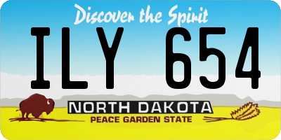 ND license plate ILY654