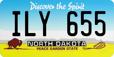 ND license plate ILY655