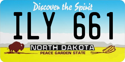 ND license plate ILY661