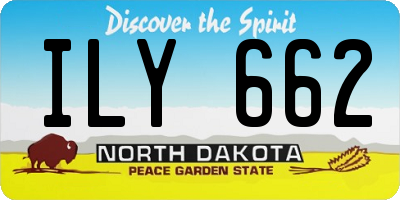 ND license plate ILY662