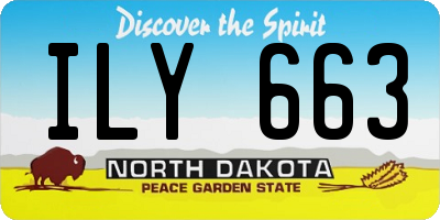 ND license plate ILY663