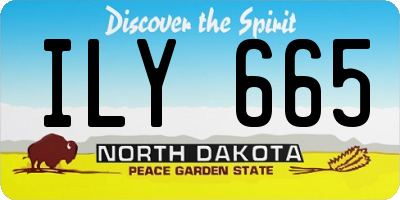 ND license plate ILY665