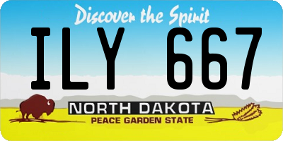 ND license plate ILY667