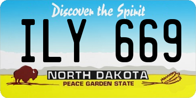 ND license plate ILY669
