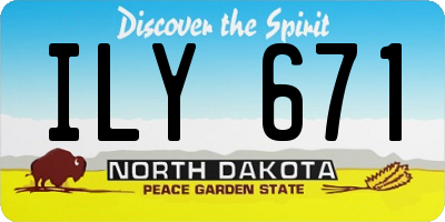 ND license plate ILY671