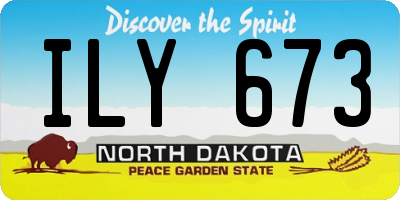 ND license plate ILY673