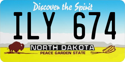 ND license plate ILY674