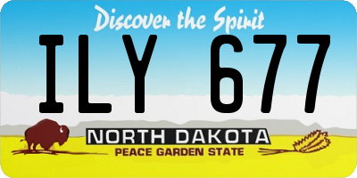 ND license plate ILY677