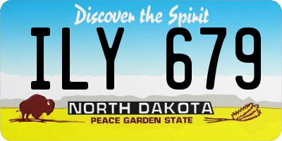 ND license plate ILY679