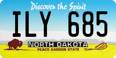 ND license plate ILY685