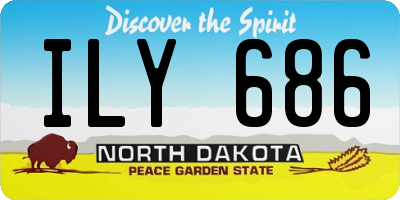 ND license plate ILY686