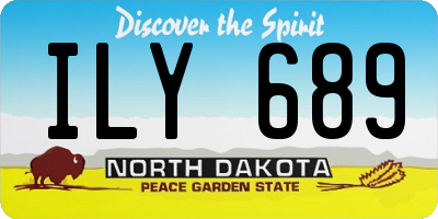 ND license plate ILY689