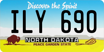 ND license plate ILY690