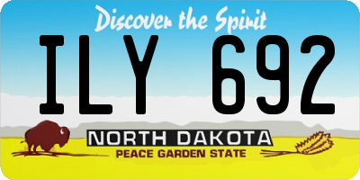 ND license plate ILY692