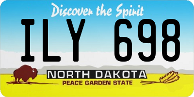 ND license plate ILY698