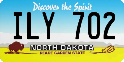 ND license plate ILY702