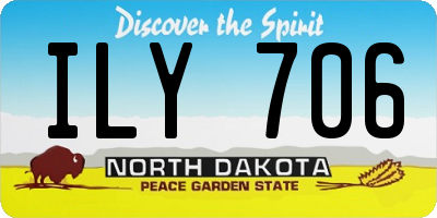 ND license plate ILY706