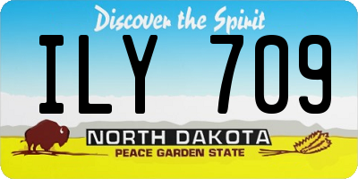 ND license plate ILY709