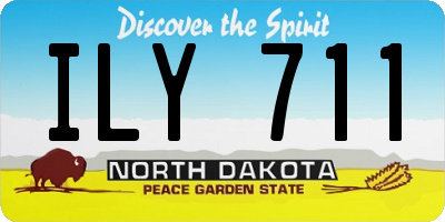 ND license plate ILY711