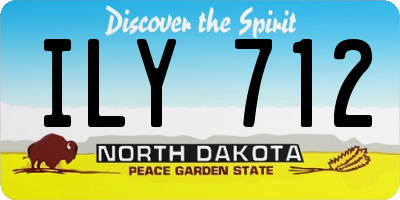 ND license plate ILY712