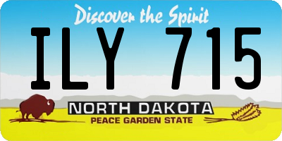ND license plate ILY715